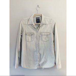 AE Distressed Denim Top